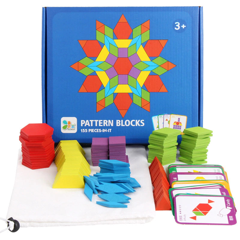 Tangram de madeira Montessori