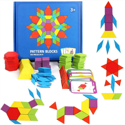 Tangram de madeira Montessori