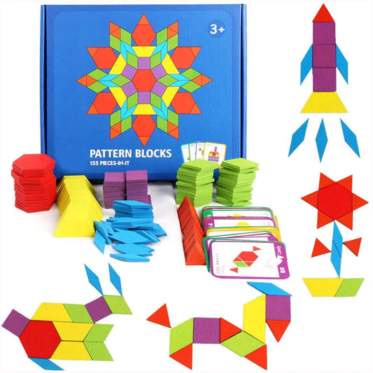 Tangram de madeira Montessori